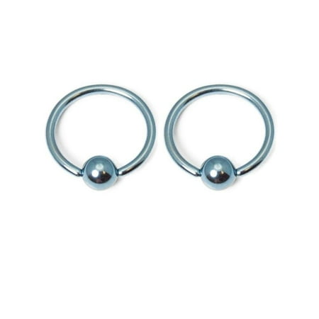 Anodized Titanium 16G Captive Bead Ring Sold in pairs